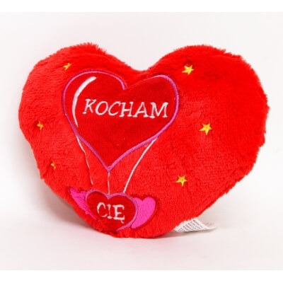 Serce pluszowe "Kocham Cię"
